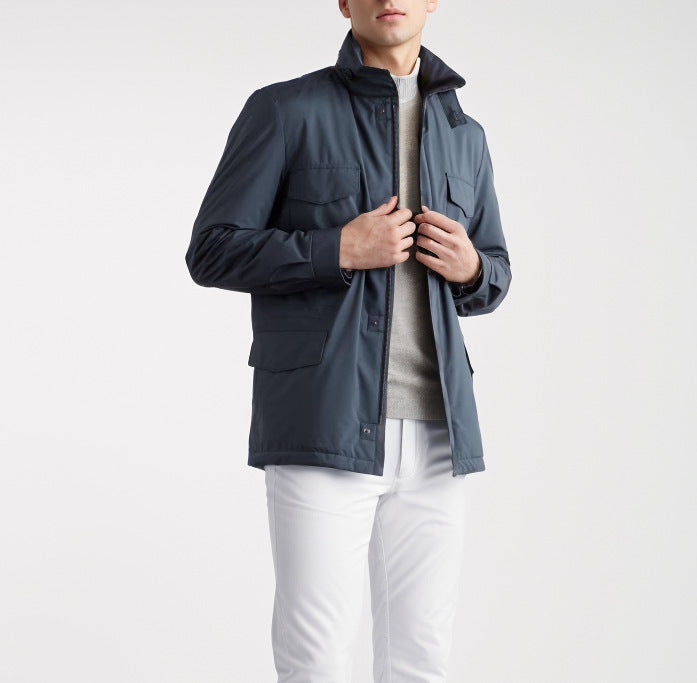 Herren moderne Utility-Jacke mit praktischen Taschen ModeGeist