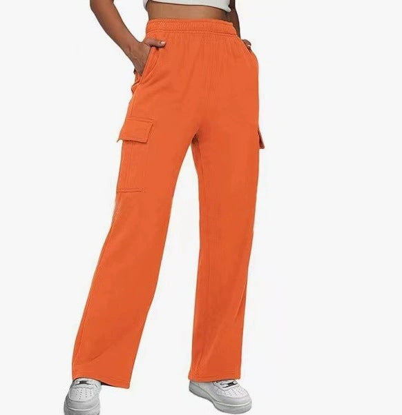 Damen Cargo-Hose mit weitem Bein und praktischen Seitentaschen ModeGeist