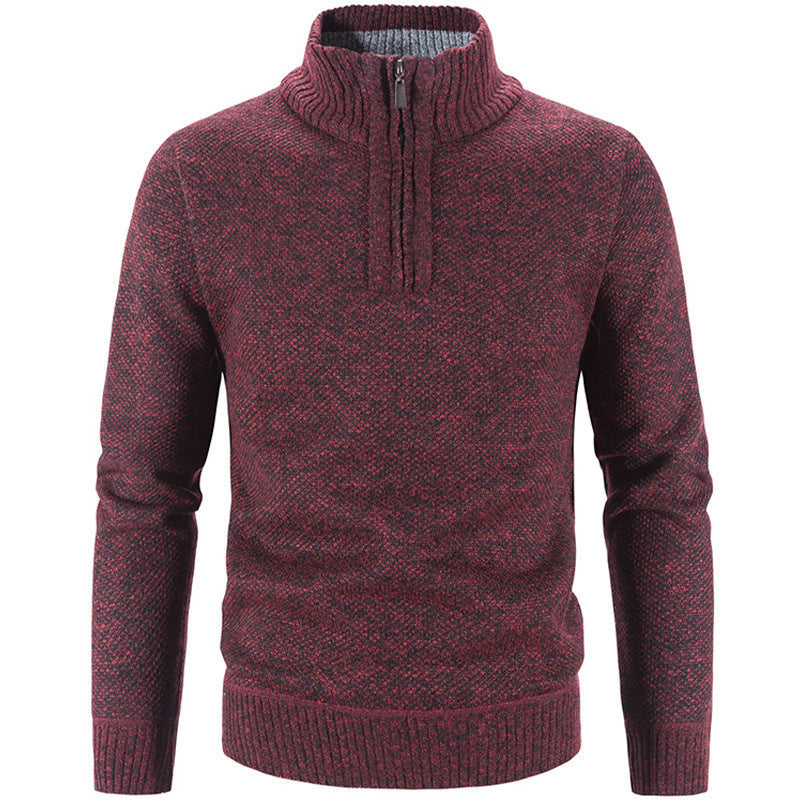 Herren modischer Rollkragenpullover mit elegantem Reißverschluss ModeGeist