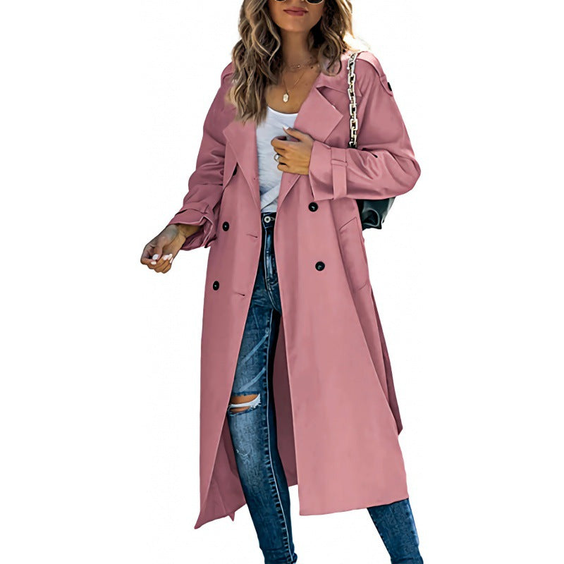 Damen modischer Trenchcoat mit übergroßem Schnitt und eleganten Details ModeGeist