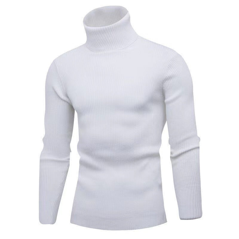 Herren hochwertiger Rollkragenpullover aus feinem Rippstrick ModeGeist