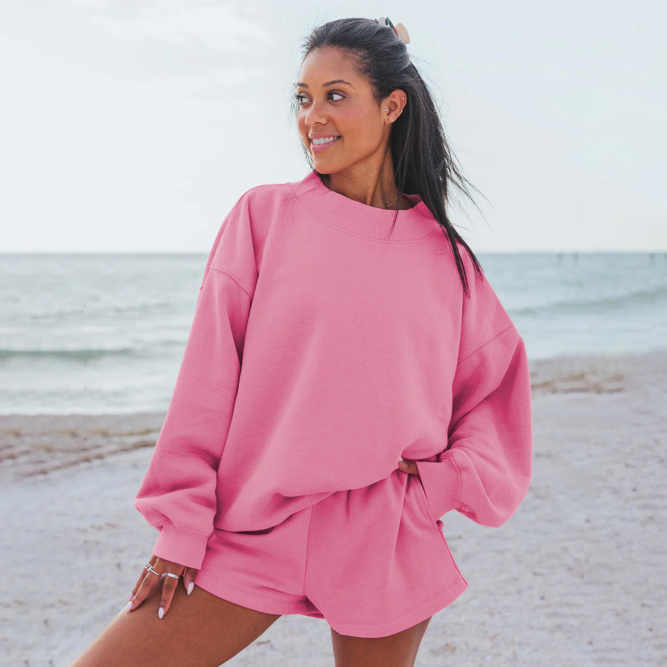 Damen Oversize-Sweatshirt mit Raglanärmeln ModeGeist