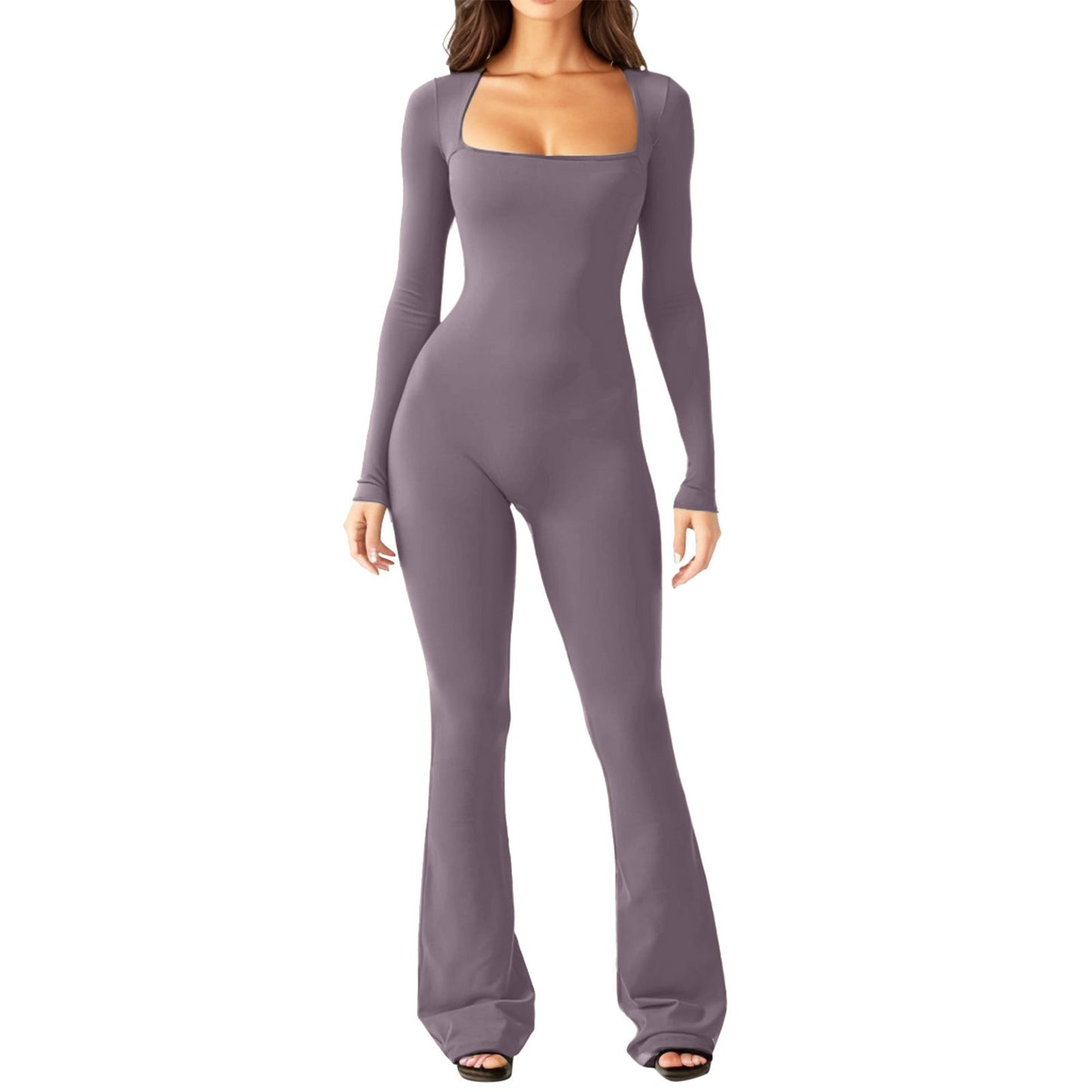 Schlichtes, figurbetontes Deep-V-Shirt von Fudus