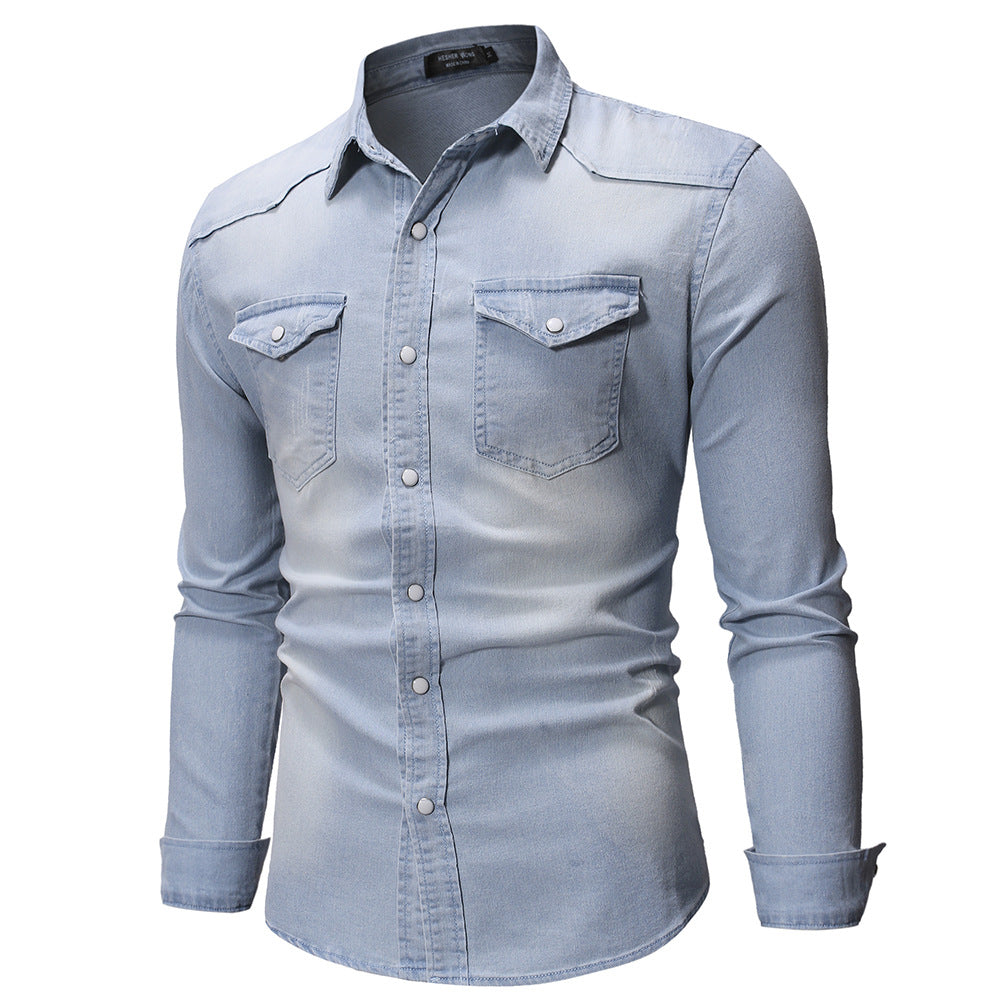 Herren Jeanshemd mit modernen Details und praktischen Taschen ModeGeist