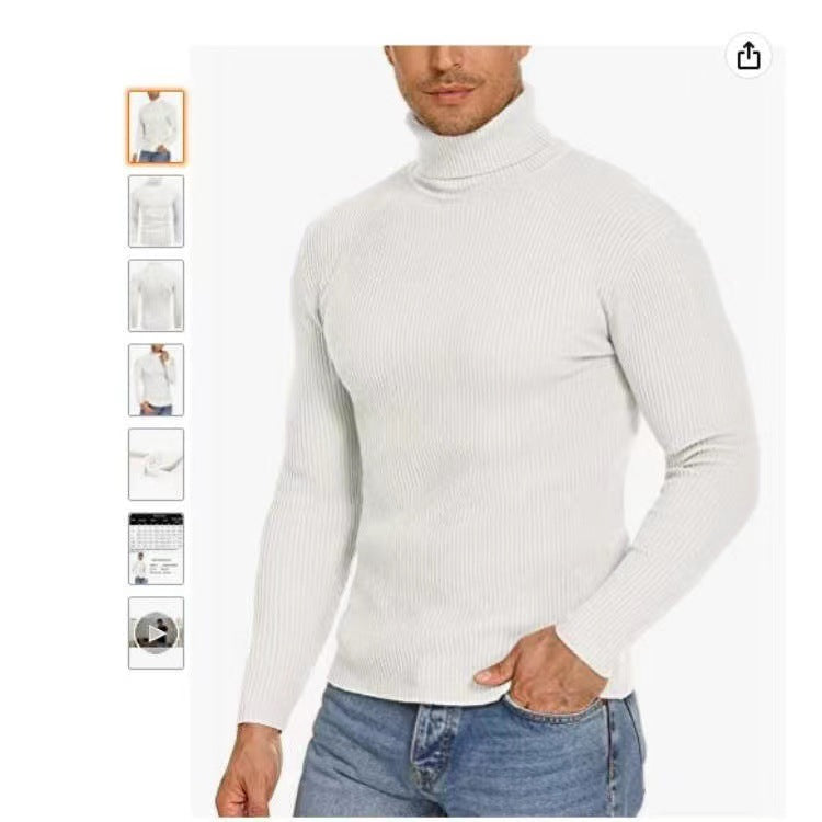 Herren Stehkragen Pullover aus ribbeltem Strick ModeGeist