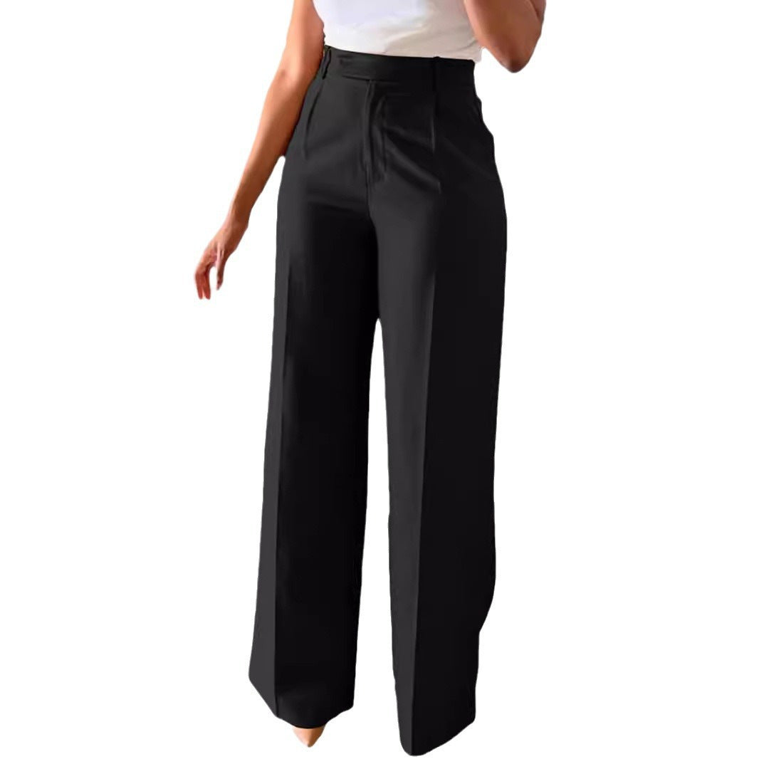 Elegante, stylische Damen Bundfaltenhose mit hoher Taille von MODEGEIST