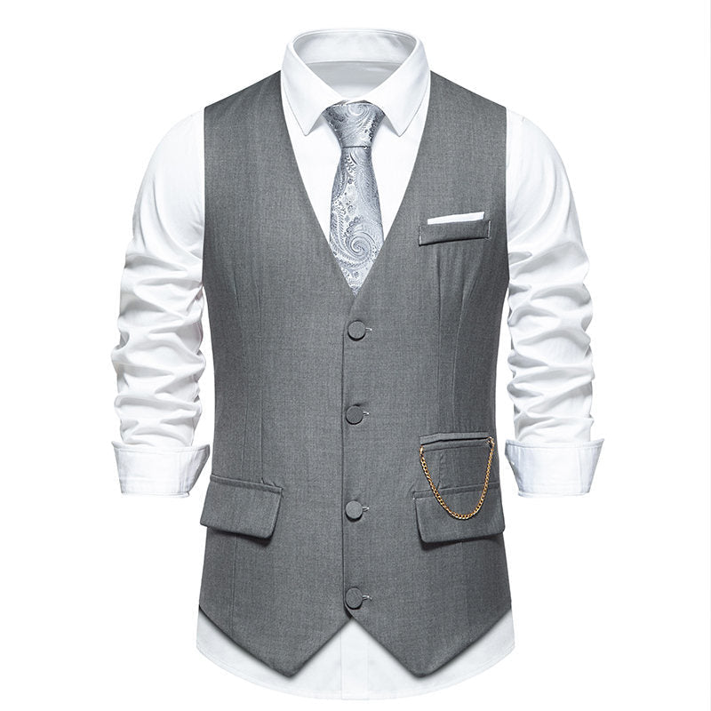 Herren elegante Anzugweste mit praktischen Taschen und modischem Design ModeGeist