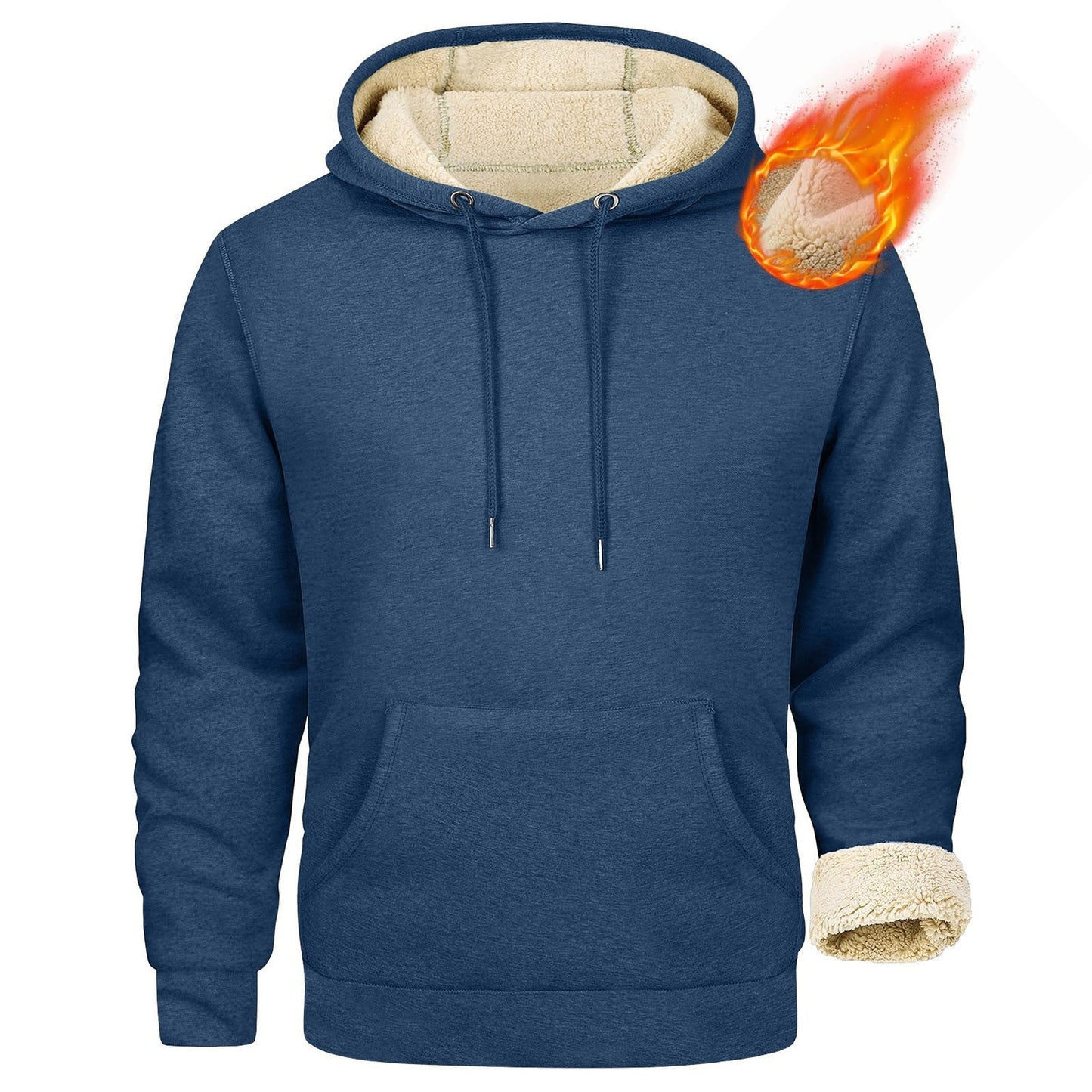 Herren Fleece-Kapuzenpullover mit innenliegendem Kuschelfutter ModeGeist