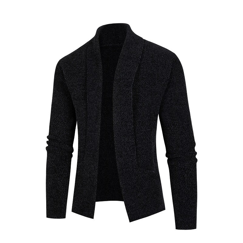 Herren Strickjacke mit modernem Schalkragen und feinem Strukturmuster ModeGeist