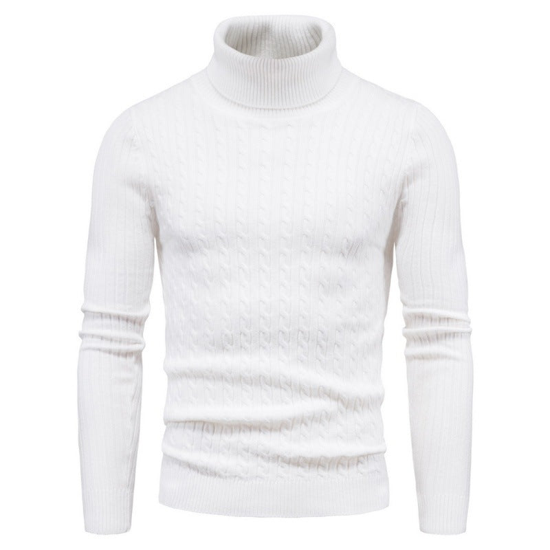 Herren Rollkragenpullover mit Zopfmuster ModeGeist