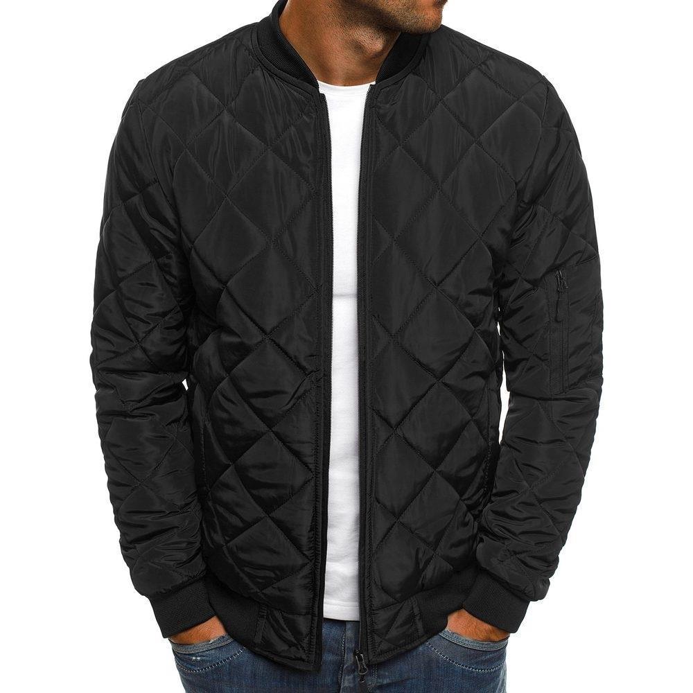 Herren Steppjacke mit elastischen Rippbündchen und praktischen Reißverschlusstaschen ModeGeist