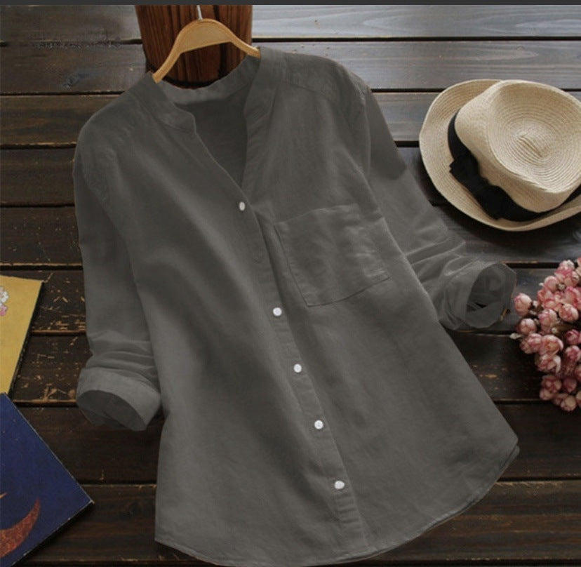 Damen Bluse mit eleganter Knopfleiste und moderner Passform ModeGeist