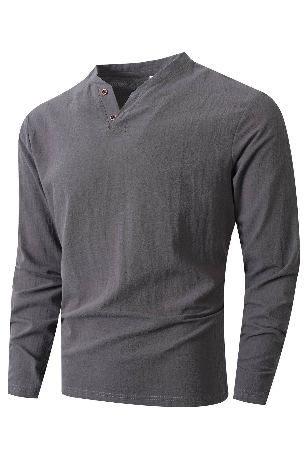 Herren Langarm Shirt mit modischem Henley-Ausschnitt ModeGeist