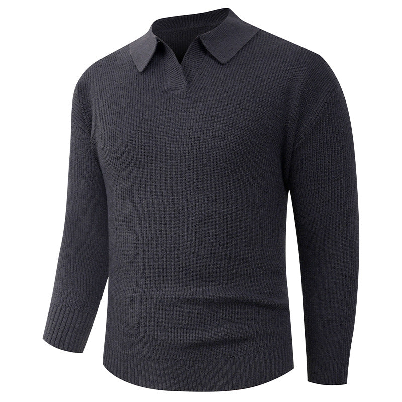 Herren Strickpullover mit klassischem Kragen und strukturierter Optik ModeGeist