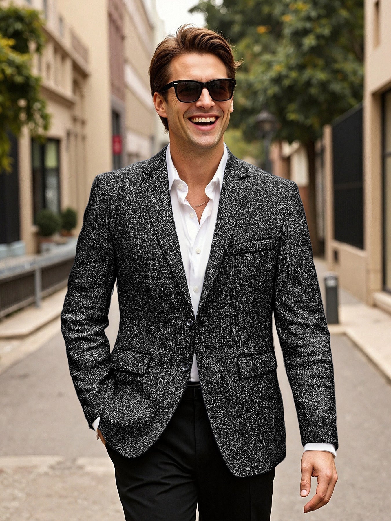 Herren eleganter Blazer aus Wolle ModeGeist