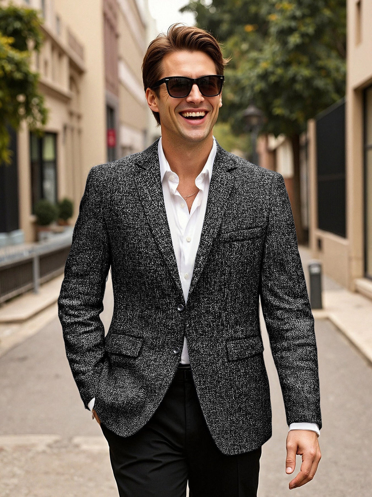 Herren eleganter Blazer aus Wolle ModeGeist