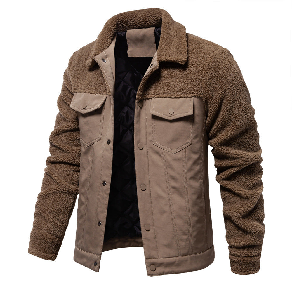 Herren gefütterte Jacke im Jeansstil ModeGeist