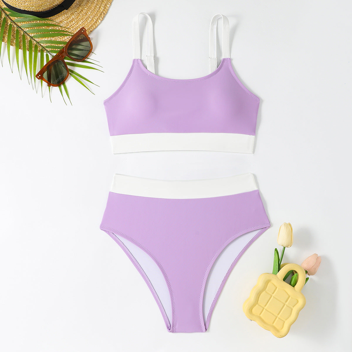 Modern Bikinis with High-Cut Bottoms and Stylish Bustier Tops by MODEGEIST