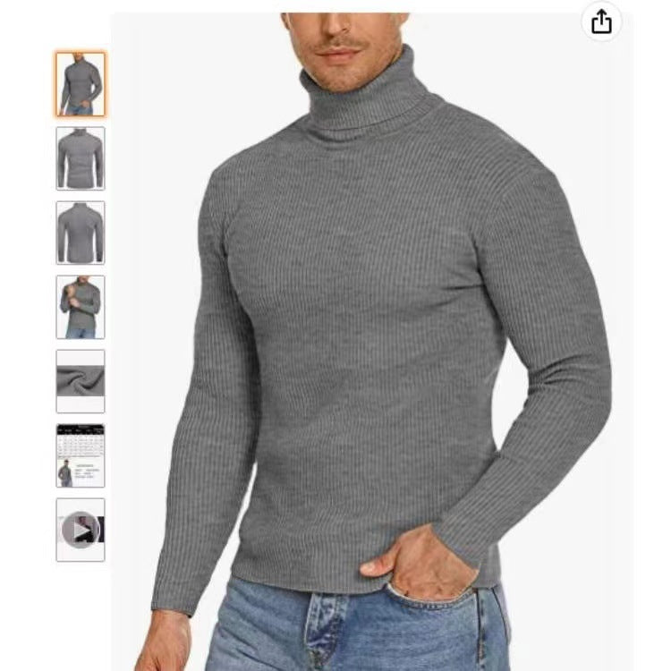 Herren Stehkragen Pullover aus ribbeltem Strick ModeGeist