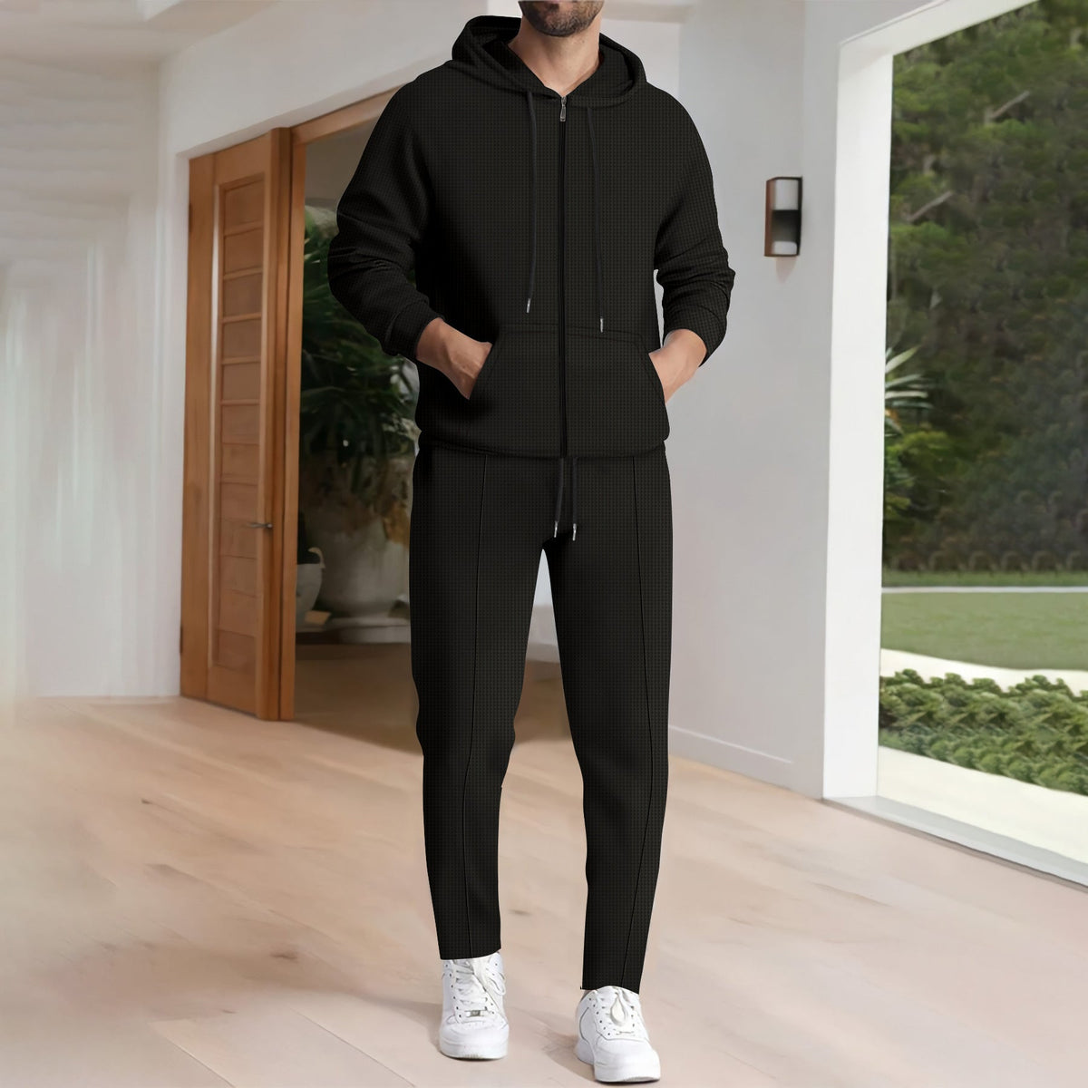 Herren Freizeit-Hoodie und Jogginghose Set mit modernem Design ModeGeist