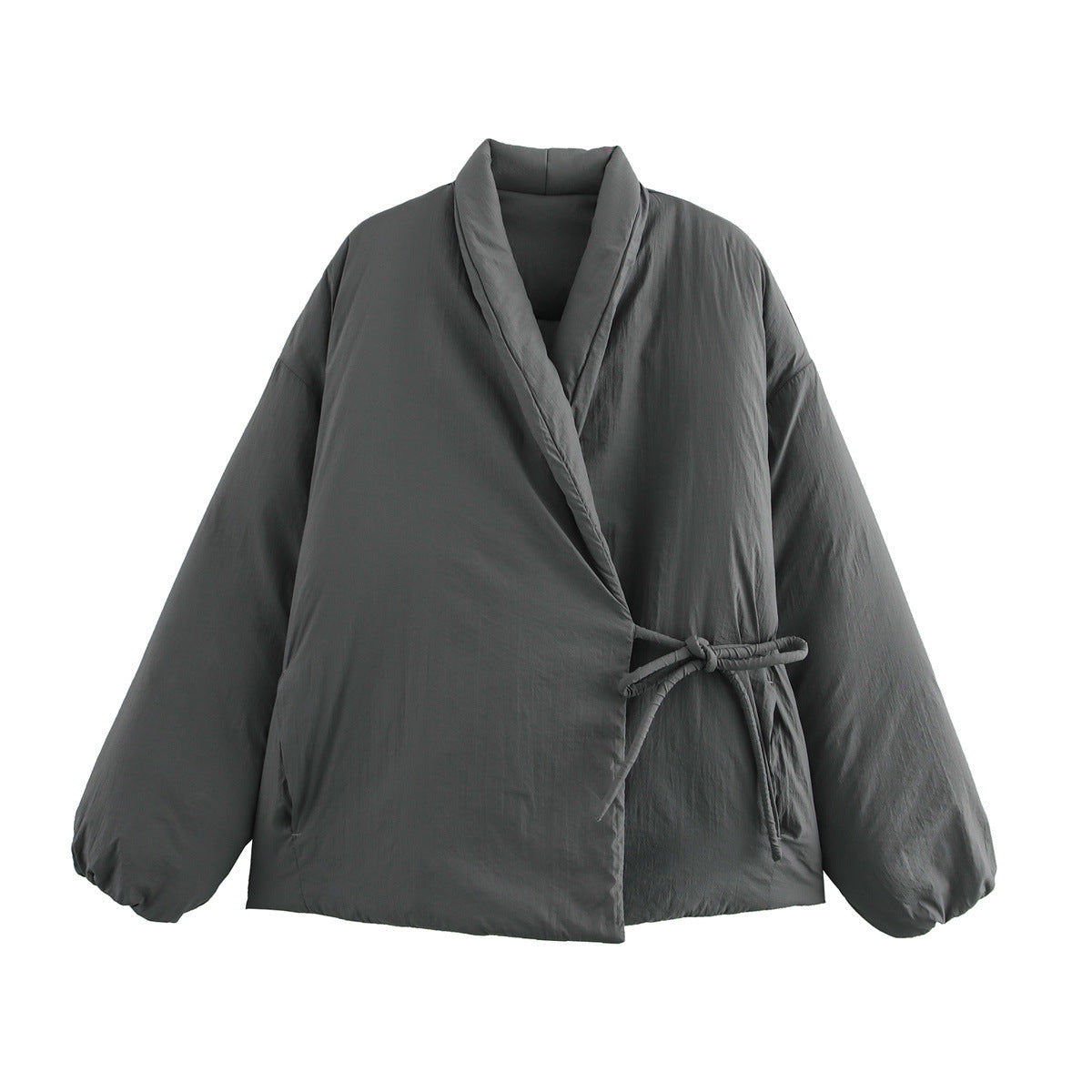 Modern Wrap-Style Puffer Jacket for Women