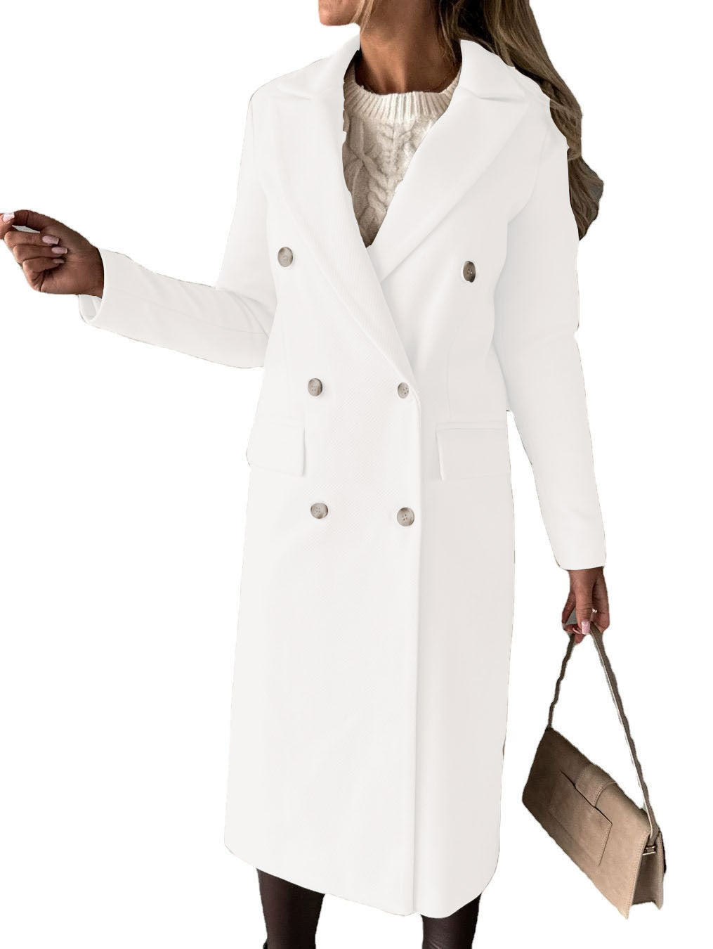 Damen Eleganter und zeitloser Trenchcoat mit doppelter Knopfleiste und praktischen Taschen ModeGeist