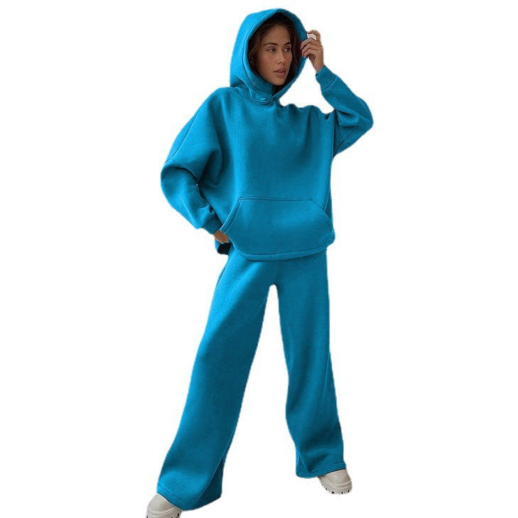 Damen lässiges und oversized Hoodie-Set mit weit geschnittenen Hosen ModeGeist