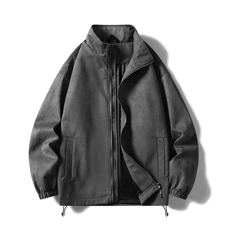 Herren Fleecejacke mit elastischen Bündchen und praktischen Taschen ModeGeist