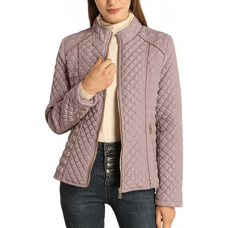Damen gesteppte Freizeitjacke mit hohem Kragen ModeGeist