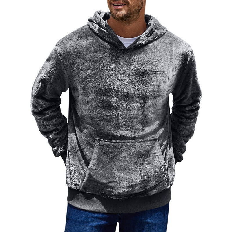 Herren kuscheliger Fleece Hoodie mit Kängurutasche ModeGeist