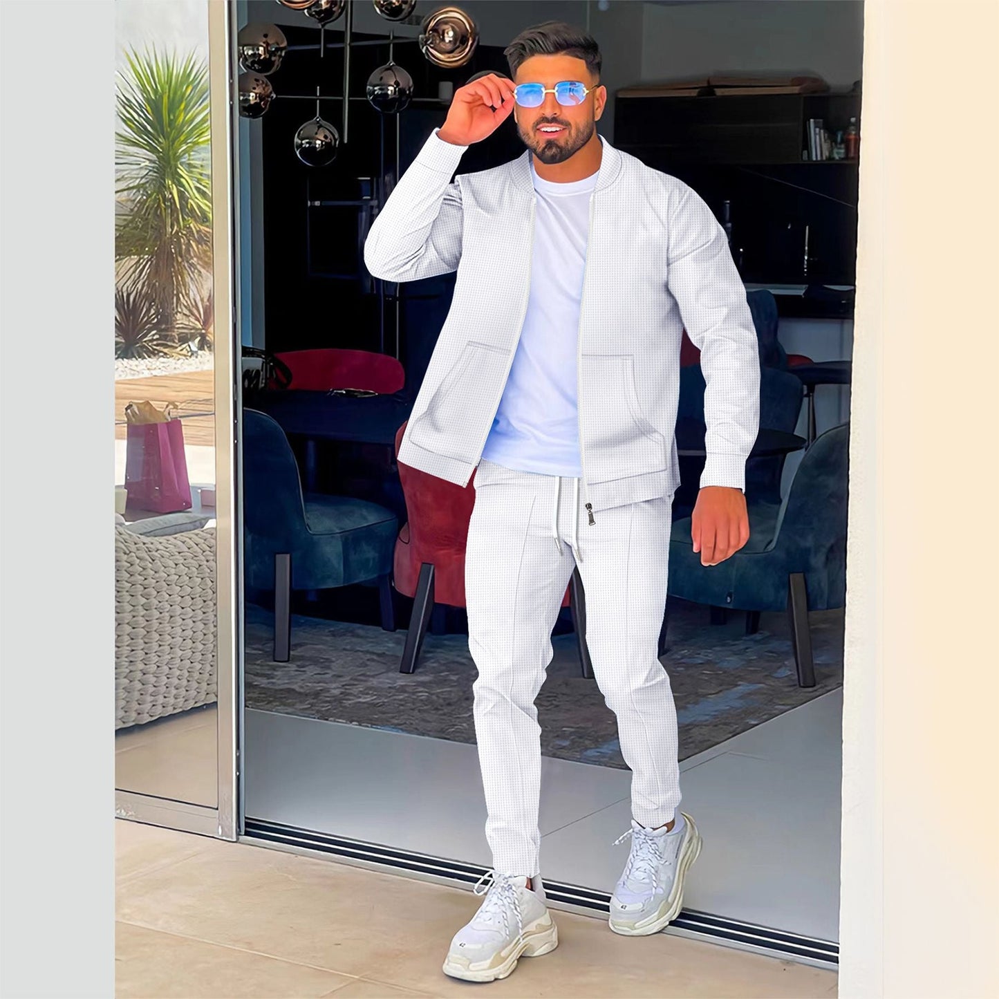 Herren sportliches Outfit mit leicht strukturiertem Design ModeGeist