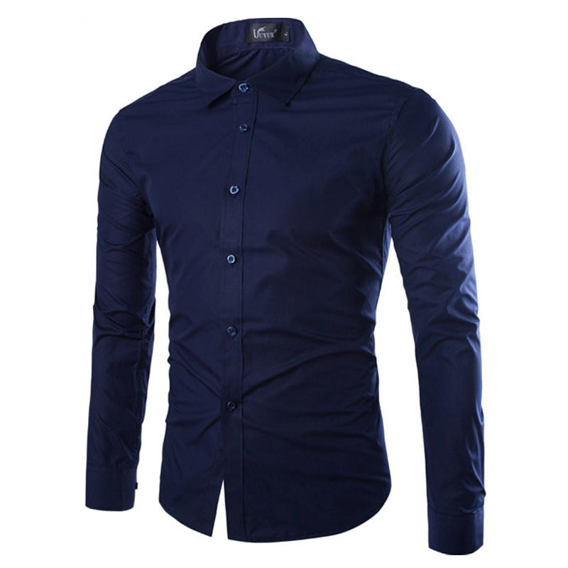 Herren elegante Langarmhemd ModeGeist