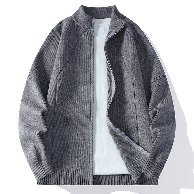 Damen lässige Jacke mit hohem Kragen und durchgehendem Reißverschluss ModeGeist
