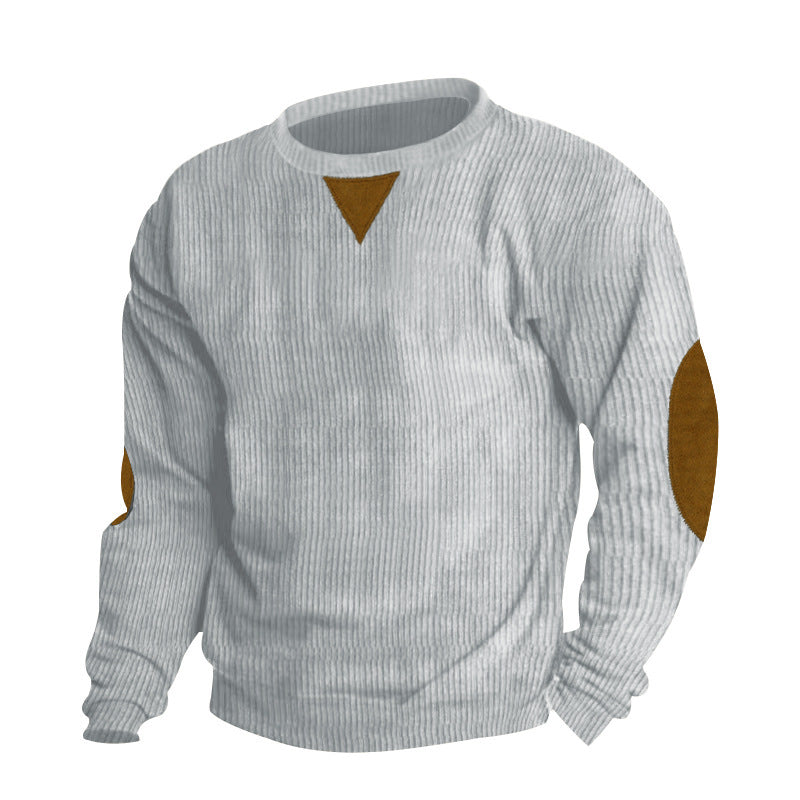 Damen lässiger Strickpullover mit eleganten Kunstleder-Details ModeGeist