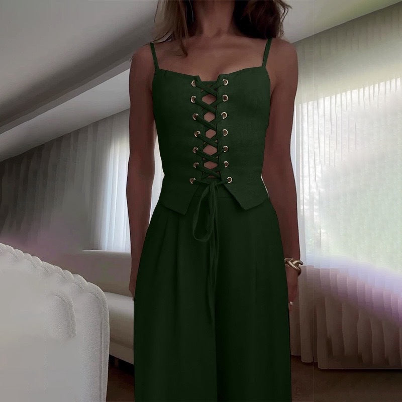 Damen Korsettbluse mit Schnüroptik ModeGeist