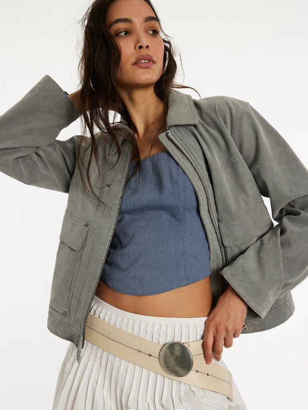 Damen Leichte Utility-Jacke ModeGeist