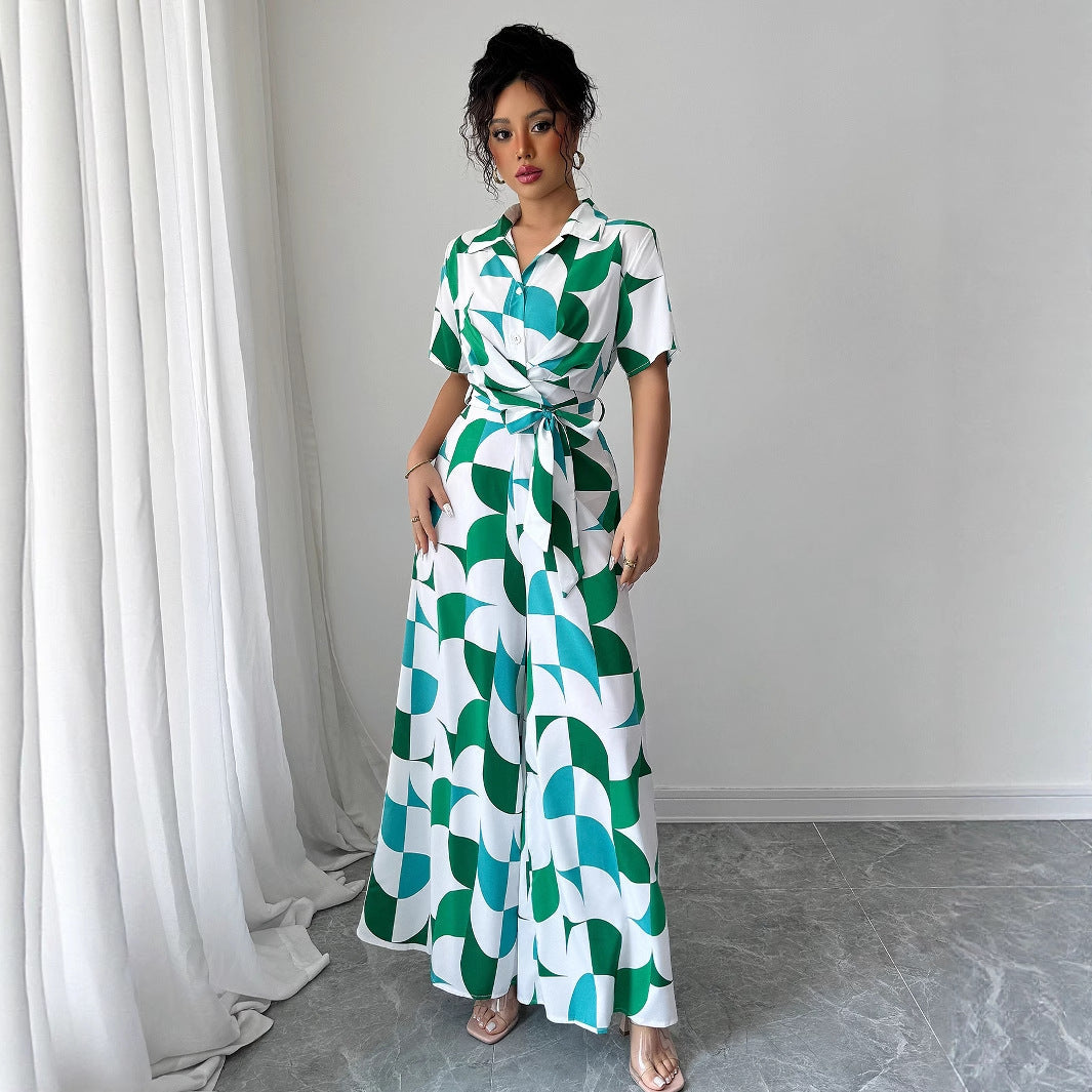 Moderner geometrischer Damen-Maxi-Jumpsuit von MODEGEIST