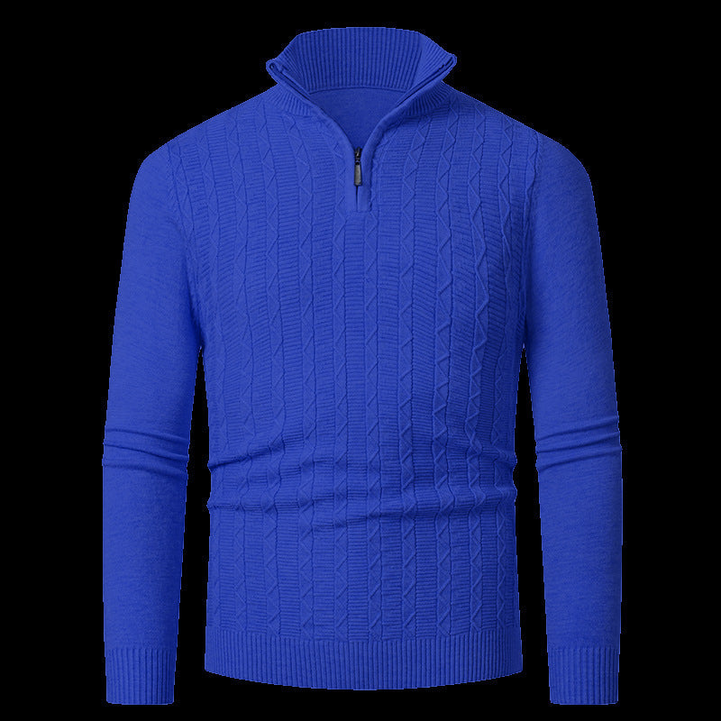 Herren Strickpullover mit modernem Kragen und Reißverschluss ModeGeist