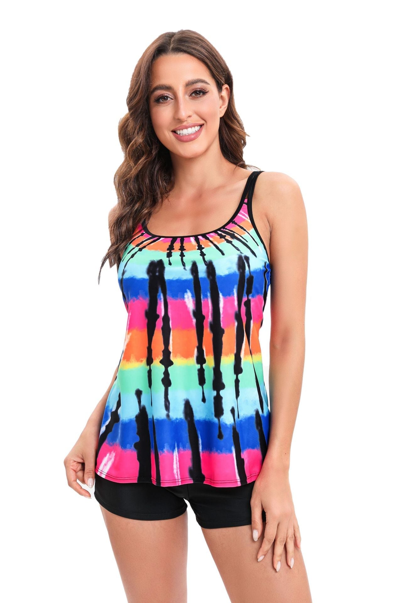 Sportlicher Tankini-Set für Damen mit figurbetonter Passform und angesagten Shorts von MODEGEIST