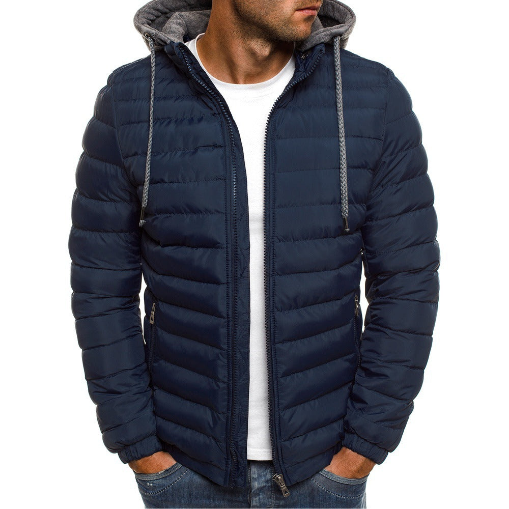Herren Leichte Steppjacke mit abnehmbarer Kapuze ModeGeist