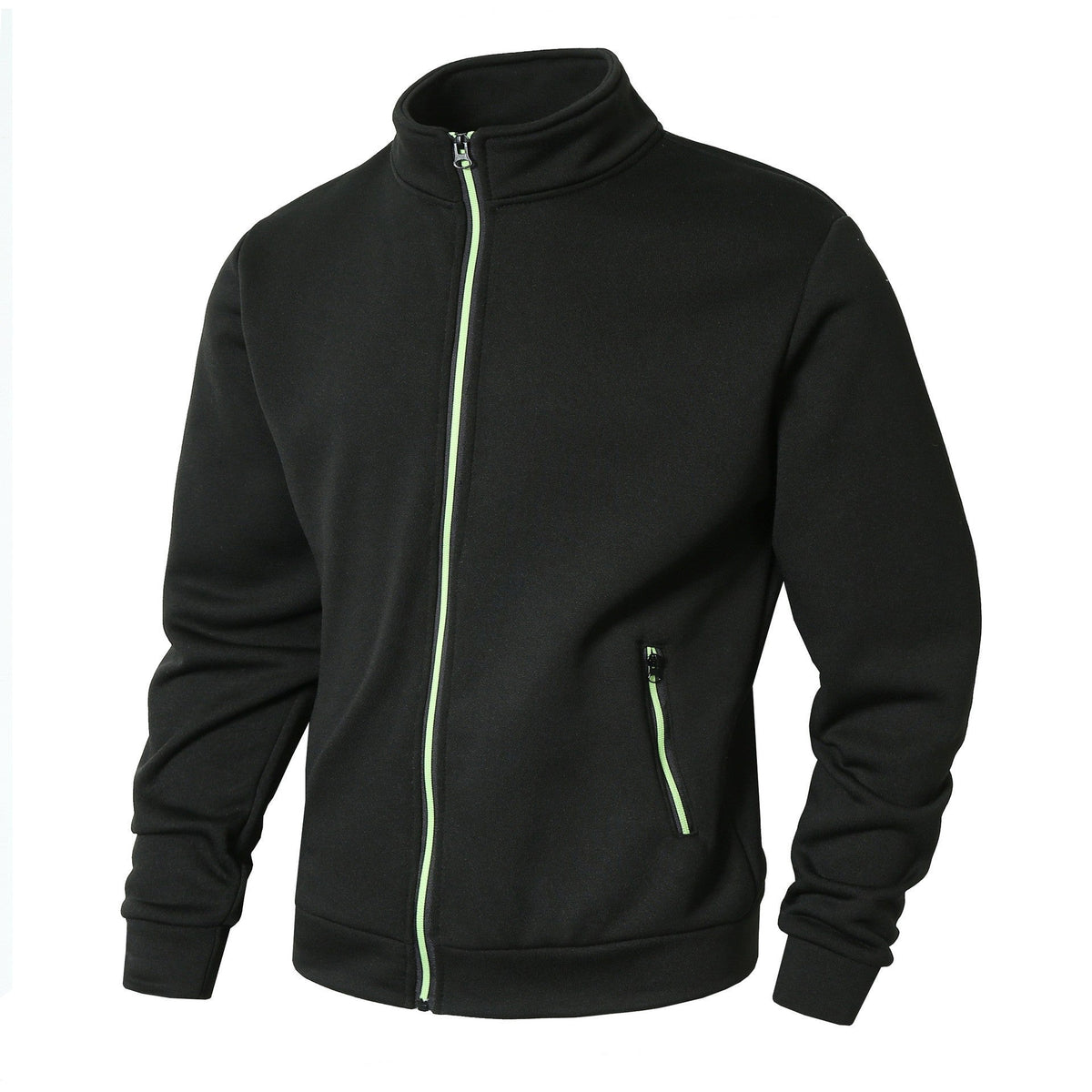 Herren Fleecejacke mit hohem Kragen und Reißverschluss ModeGeist