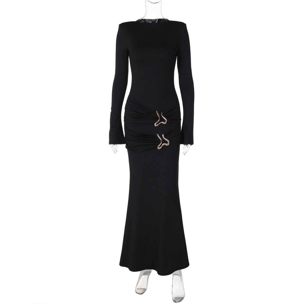 Elegantes figurbetontes Damenkleid mit Raffungen und edlen Details von MODEGEIST