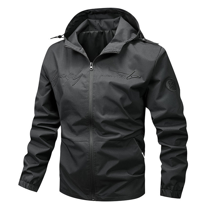 Herren wetterfeste Leichtjacke mit innovativem Kapuzensystem ModeGeist