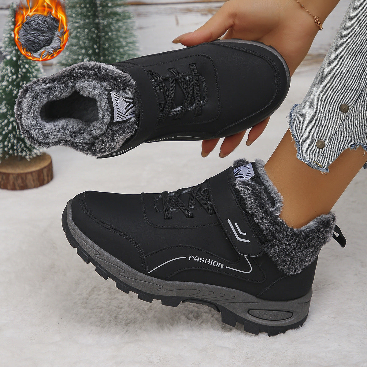 Damen Winterstiefel mit Warmfutter und rutschfester Sohle ModeGeist