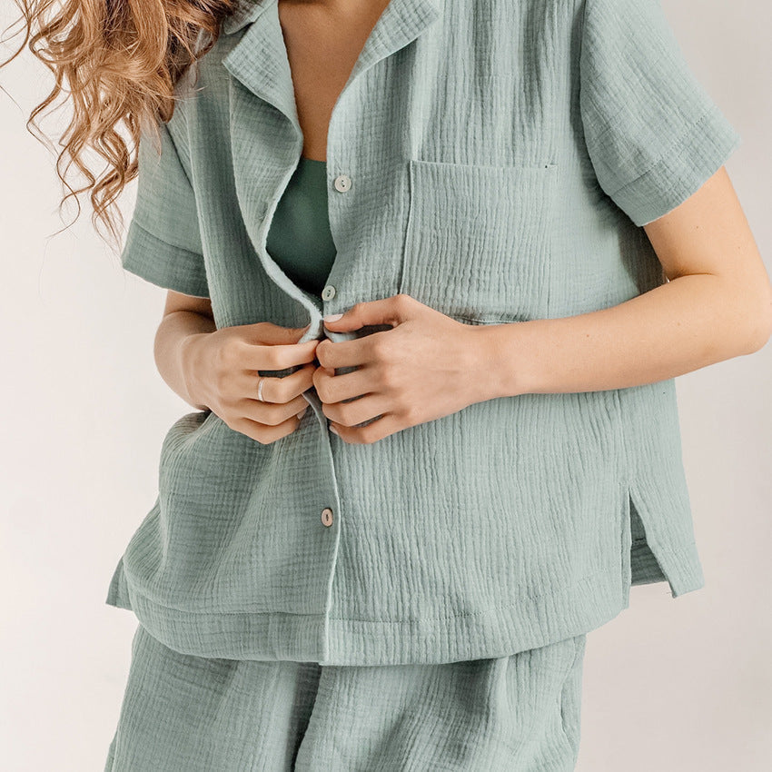 Damen Bequemes Schlafanzug-Set aus atmungsaktivem Material ModeGeist