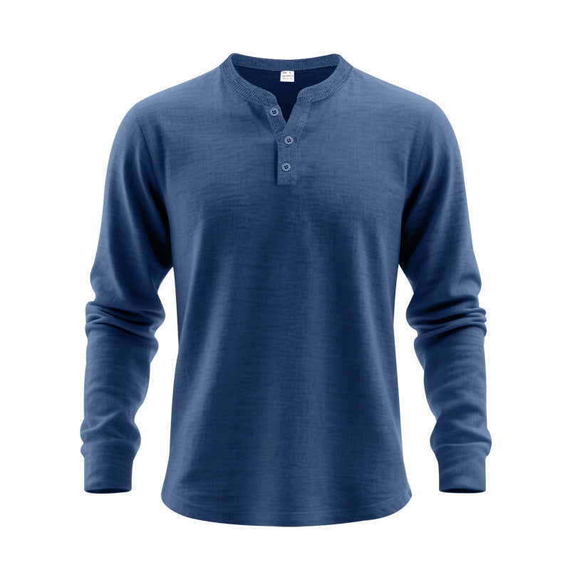 Herren Langarmshirt mit Knopfleiste ModeGeist