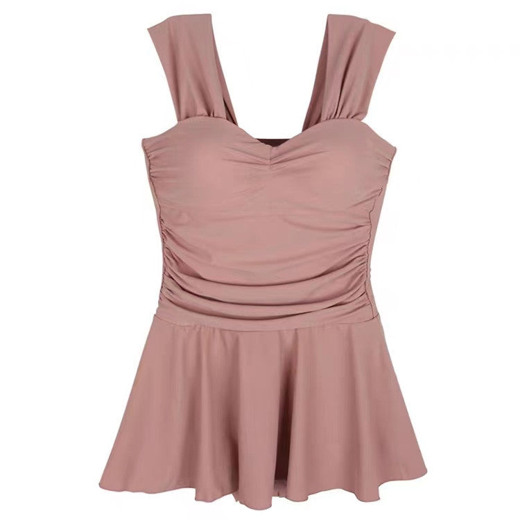 Eleganter Damen-Badeanzug mit Raffung und breiten Trägern von MODEGEIST