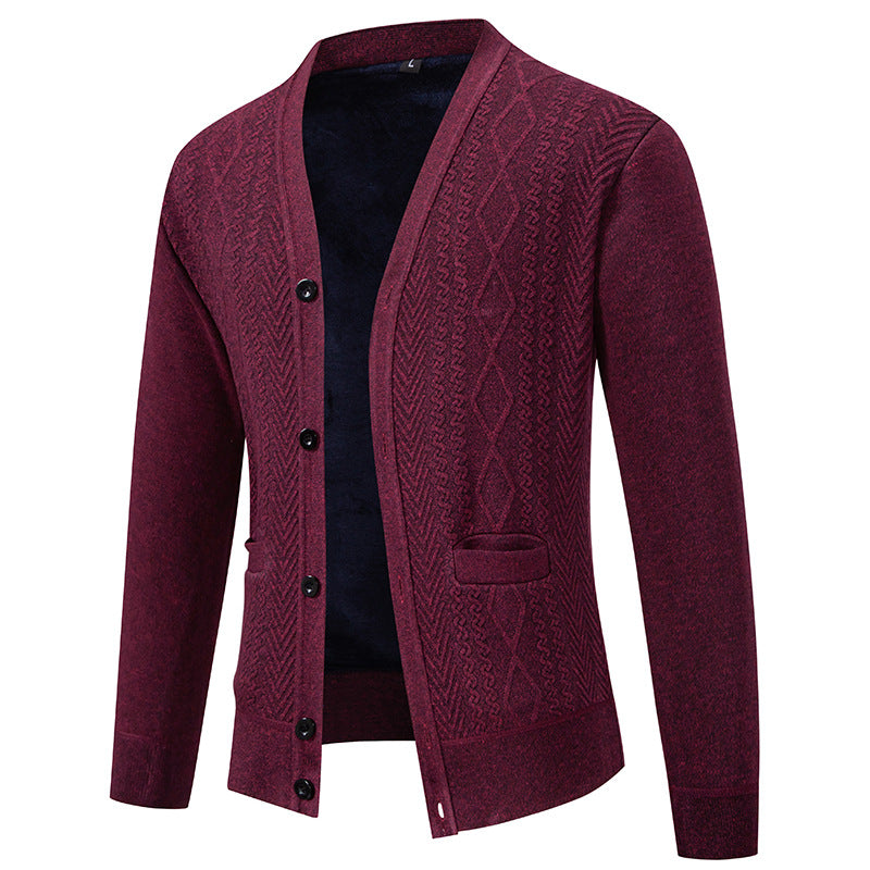 Herren Strickjacke mit strukturiertem Design und Knopfverschluss ModeGeist
