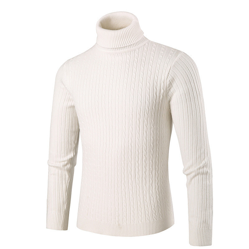 Herren modischer Rollkragenpullover aus strukturiertem Strick ModeGeist
