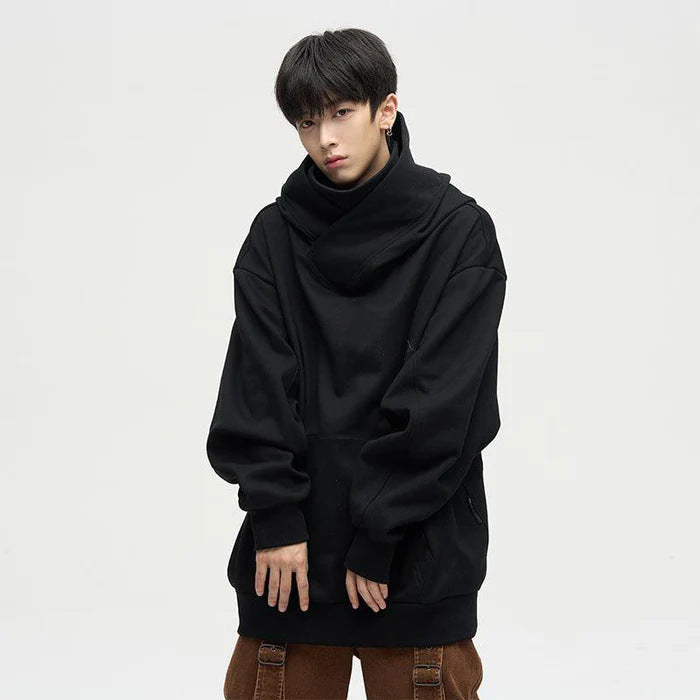 Damen Lässige Oversized Kapuzenpullover mit hochgezogenem Kragen ModeGeist